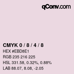 Color code: CMYK 0 / 8 / 4 / 8 | qconv.com