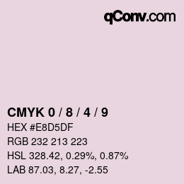 Color code: CMYK 0 / 8 / 4 / 9 | qconv.com