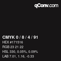 Color code: CMYK 0 / 8 / 4 / 91 | qconv.com