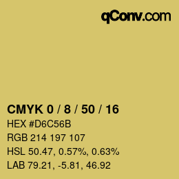 Color code: CMYK 0 / 8 / 50 / 16 | qconv.com