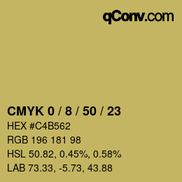 Color code: CMYK 0 / 8 / 50 / 23 | qconv.com
