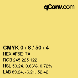 Color code: CMYK 0 / 8 / 50 / 4 | qconv.com