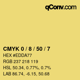 Color code: CMYK 0 / 8 / 50 / 7 | qconv.com