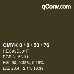 Color code: CMYK 0 / 8 / 50 / 76 | qconv.com