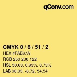 Color code: CMYK 0 / 8 / 51 / 2 | qconv.com
