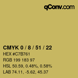 Color code: CMYK 0 / 8 / 51 / 22 | qconv.com