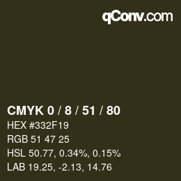 Color code: CMYK 0 / 8 / 51 / 80 | qconv.com