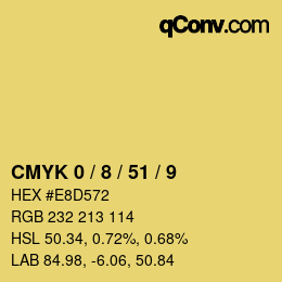 Color code: CMYK 0 / 8 / 51 / 9 | qconv.com