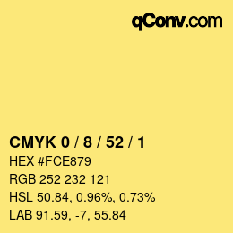 Color code: CMYK 0 / 8 / 52 / 1 | qconv.com