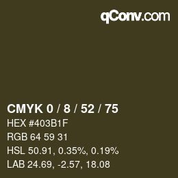 Color code: CMYK 0 / 8 / 52 / 75 | qconv.com