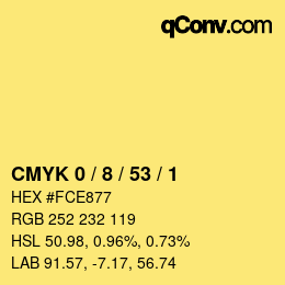 Color code: CMYK 0 / 8 / 53 / 1 | qconv.com