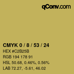 Color code: CMYK 0 / 8 / 53 / 24 | qconv.com