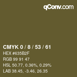 Color code: CMYK 0 / 8 / 53 / 61 | qconv.com