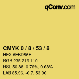 Color code: CMYK 0 / 8 / 53 / 8 | qconv.com