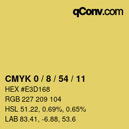 Color code: CMYK 0 / 8 / 54 / 11 | qconv.com