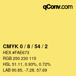 Color code: CMYK 0 / 8 / 54 / 2 | qconv.com