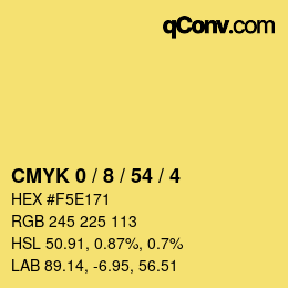 Color code: CMYK 0 / 8 / 54 / 4 | qconv.com