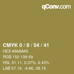 Color code: CMYK 0 / 8 / 54 / 41 | qconv.com