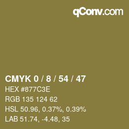 Color code: CMYK 0 / 8 / 54 / 47 | qconv.com