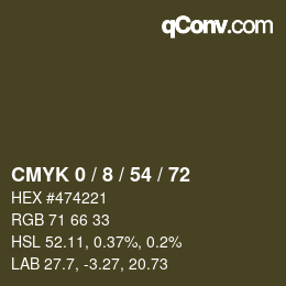 Color code: CMYK 0 / 8 / 54 / 72 | qconv.com