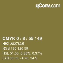 カラーコード: CMYK 0 / 8 / 55 / 49 | qconv.com