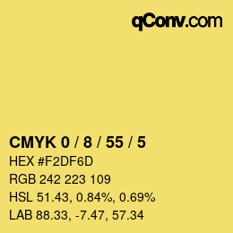 Color code: CMYK 0 / 8 / 55 / 5 | qconv.com