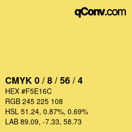 Color code: CMYK 0 / 8 / 56 / 4 | qconv.com