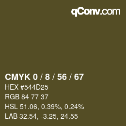 Color code: CMYK 0 / 8 / 56 / 67 | qconv.com