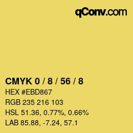 Color code: CMYK 0 / 8 / 56 / 8 | qconv.com