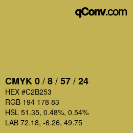 Color code: CMYK 0 / 8 / 57 / 24 | qconv.com