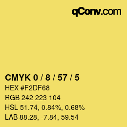 Color code: CMYK 0 / 8 / 57 / 5 | qconv.com