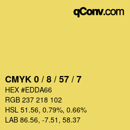 Color code: CMYK 0 / 8 / 57 / 7 | qconv.com