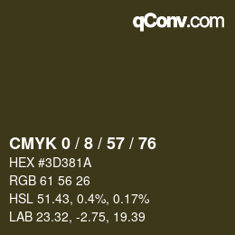 Color code: CMYK 0 / 8 / 57 / 76 | qconv.com