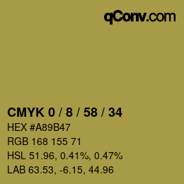 Color code: CMYK 0 / 8 / 58 / 34 | qconv.com