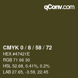 Color code: CMYK 0 / 8 / 58 / 72 | qconv.com