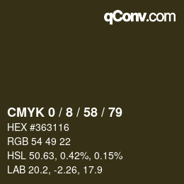 Color code: CMYK 0 / 8 / 58 / 79 | qconv.com