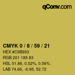 Color code: CMYK 0 / 8 / 59 / 21 | qconv.com