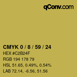 Color code: CMYK 0 / 8 / 59 / 24 | qconv.com