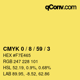 Color code: CMYK 0 / 8 / 59 / 3 | qconv.com