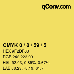 Color code: CMYK 0 / 8 / 59 / 5 | qconv.com