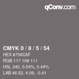 Color code: CMYK 0 / 8 / 5 / 54 | qconv.com