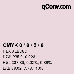 Código de color: CMYK 0 / 8 / 5 / 8 | qconv.com