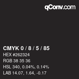 Color code: CMYK 0 / 8 / 5 / 85 | qconv.com