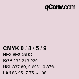 Color code: CMYK 0 / 8 / 5 / 9 | qconv.com