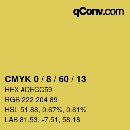 Color code: CMYK 0 / 8 / 60 / 13 | qconv.com