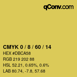 Color code: CMYK 0 / 8 / 60 / 14 | qconv.com