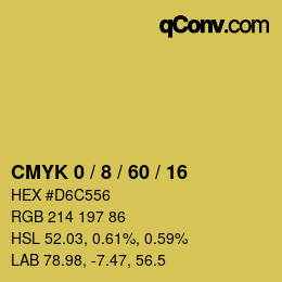 Color code: CMYK 0 / 8 / 60 / 16 | qconv.com