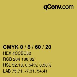 Color code: CMYK 0 / 8 / 60 / 20 | qconv.com
