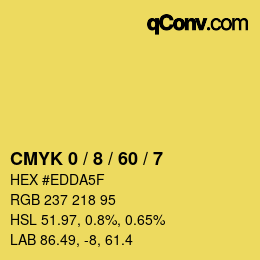 Color code: CMYK 0 / 8 / 60 / 7 | qconv.com