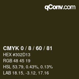 Código de color: CMYK 0 / 8 / 60 / 81 | qconv.com